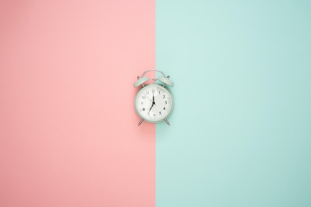 Pink And Blue Clock